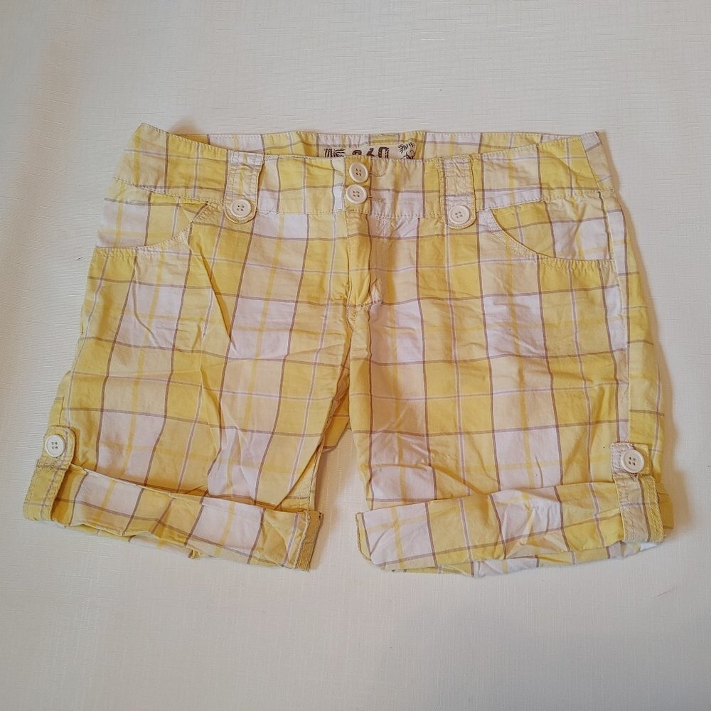 Checkered Plaid Golf Shorts Women's Bermudas Size